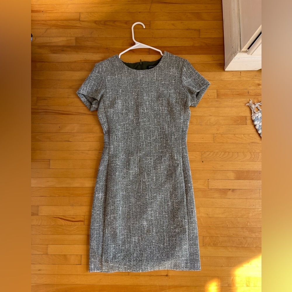 Banana republic green tweed - like dress
